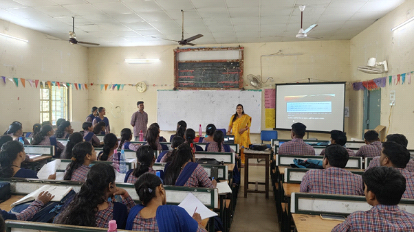 Classroom with projector